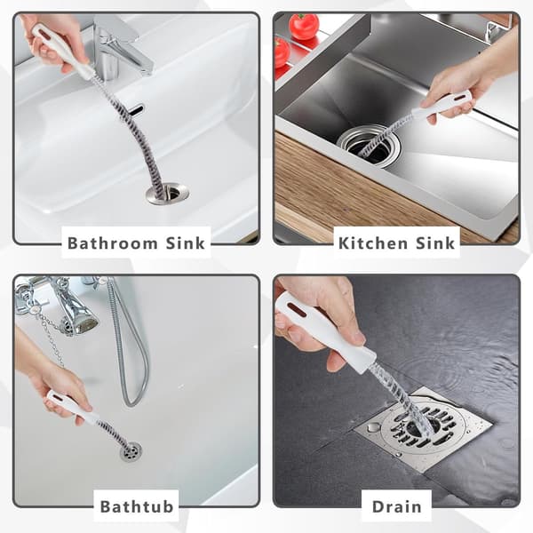 4 pcs - Drain Cleaner - Flexible Cleaning Spring - Sink Brush - Cleaning Spring - Drain Cleaner - Cleaning Spring - 45 CM