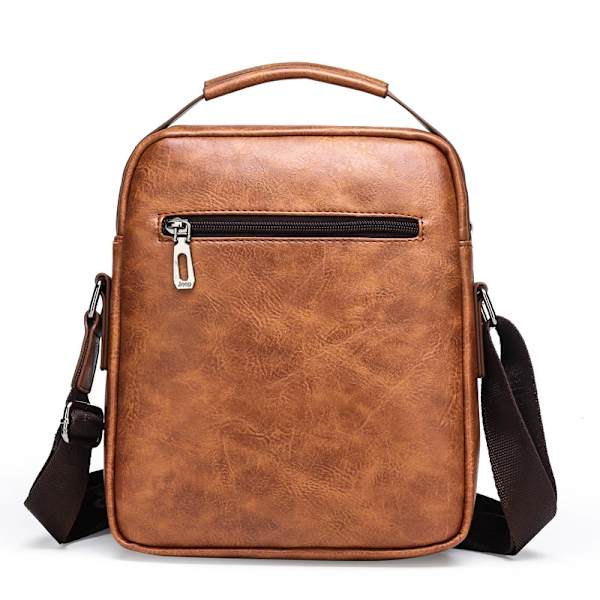 Miesten olkalaukku Messenger Bag nahkaa Miesten olkalaukku lompakolla Khaki Khaki 22X26X6cm