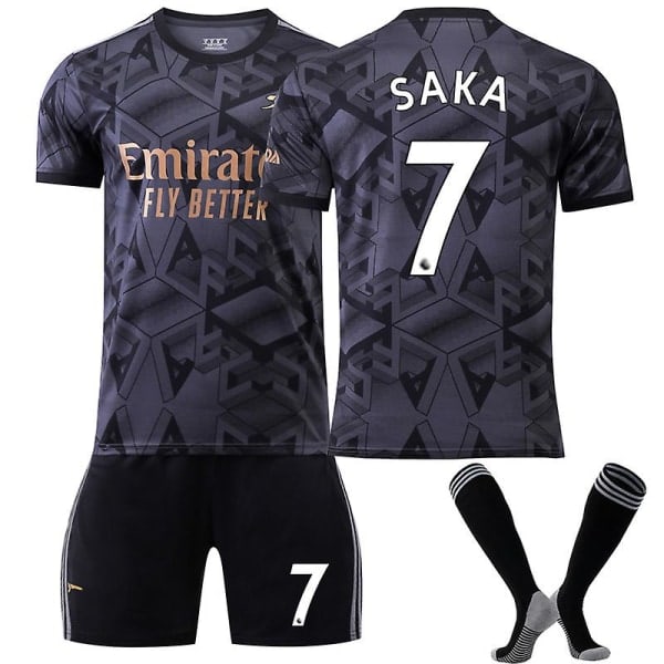 22-23 Arsenal bortaställ T-shirt nr 7 Bukayo Saka fotbollströja 16 16