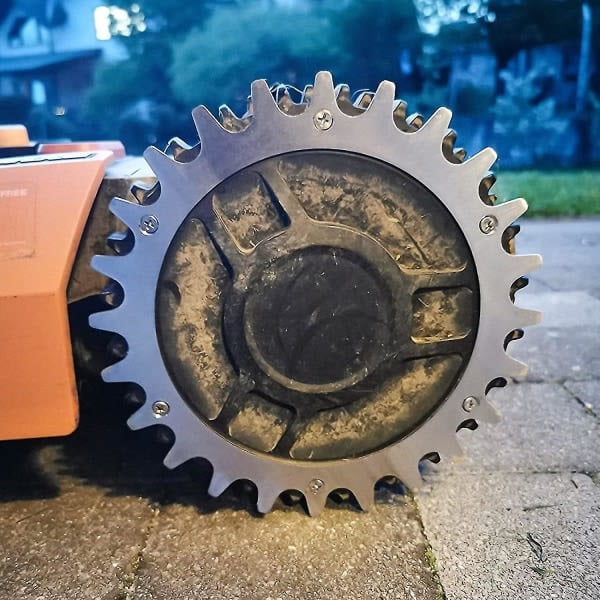 2 x premium rostfria spikar för Worx S/M-modell, 2 x rostfria skruvspikar dragförstärkare, robotgräsklippare hjulstorlek 205 mm (FMY)