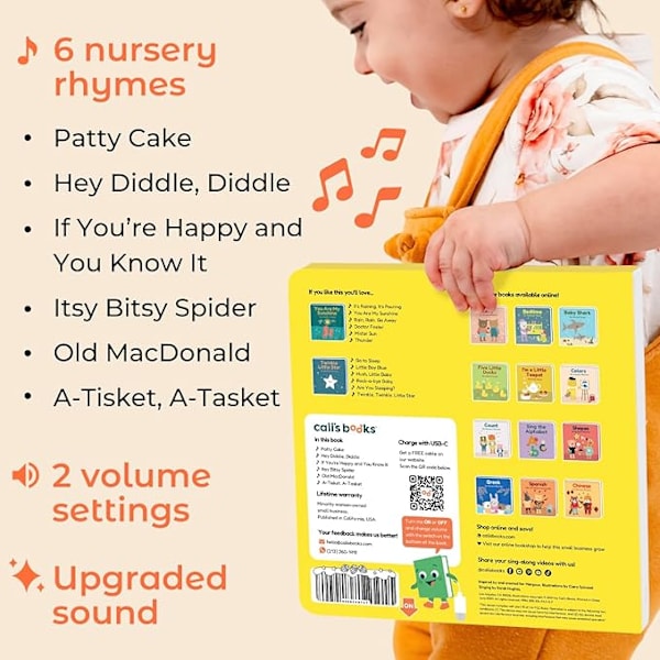 Cali's Patty Cake Lydbog, Interaktive Børnerim for Småbørn 1-3 år