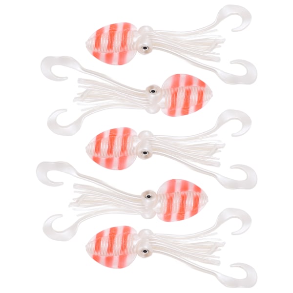 Squid Lures Mjuka Ljusa Squid Lures Bläckfisk Kjol Bete för Saltvatten Havsfiske Ca 18cm / 7.1in