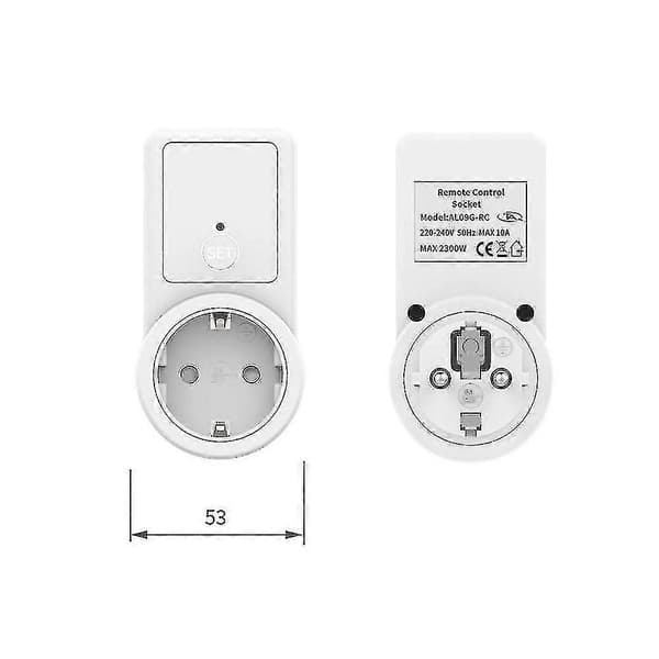 1-5x Trådløs Smart Fjernkontroll Bryter Stikkontakt Strømuttak EU-plugg 3 STK{ROG} 3PCS 1 remote control socket