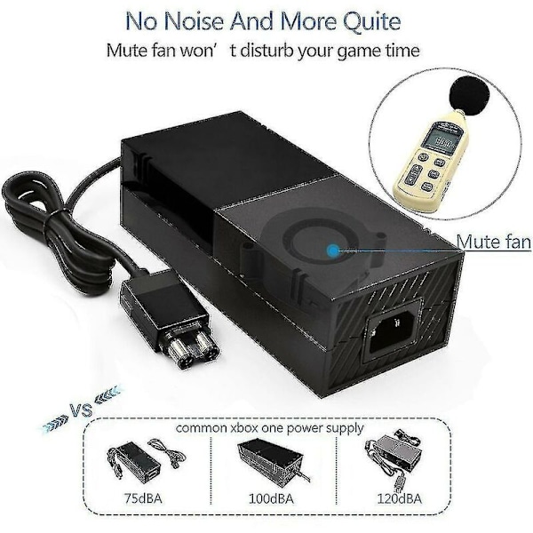 Xbox One Virtalähde, [Päivitetty versio] Xbox AC-adapteri Korvaava laturi Microsoft Xbox Onelle, Jännite 100-240V