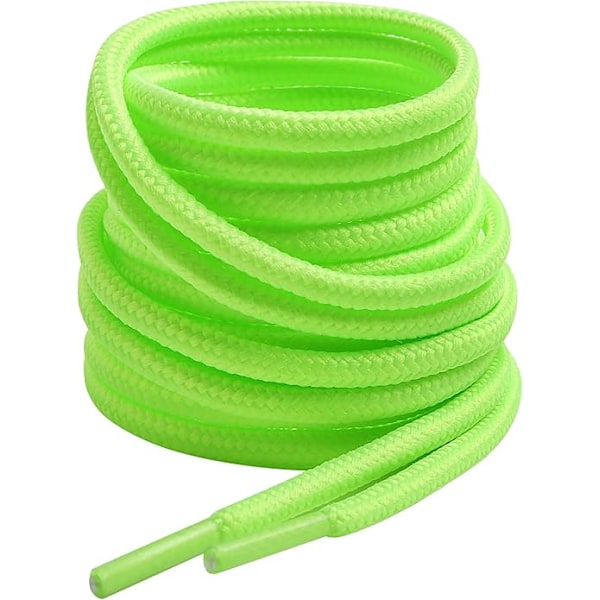 Runde skolisser, 4 mm diameter utendørs arbeids- og tursko skolisser, premium runde skolisser for treningssko 08 Neon Green 08 Neon Green 39"（100cm）