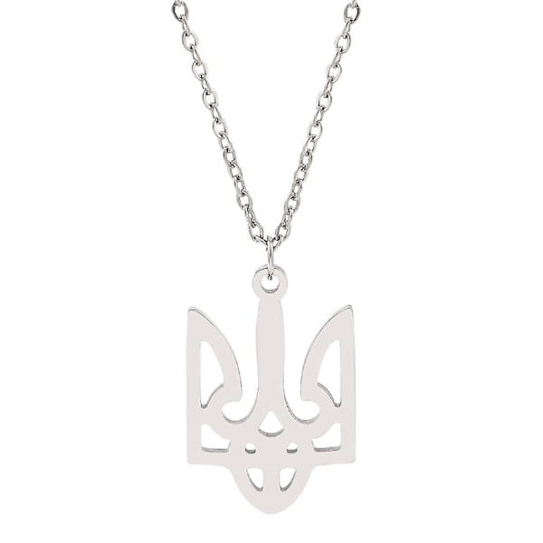 Ukraina Tryzub Halskjede Ukrainske Symbol Smykker Legering Smykker Symboler Halskjede Silver