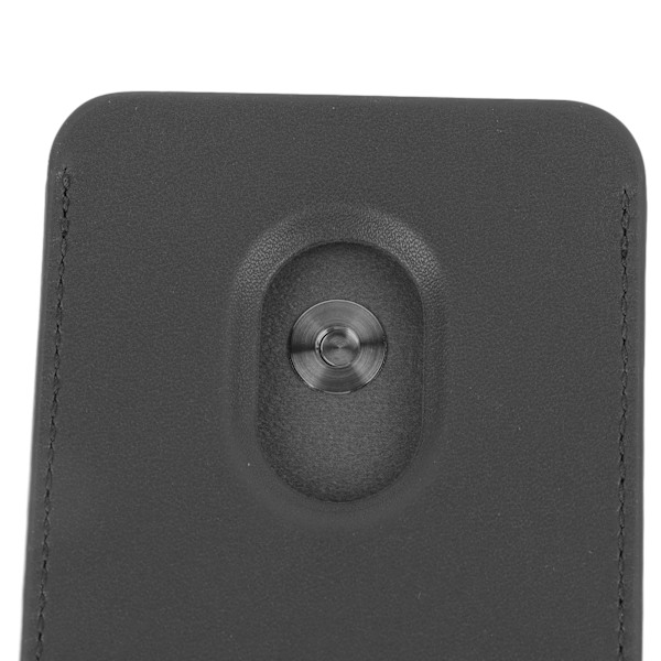 Magnetisk kortholder til Magsafe Tracker Case til IOS Locator 2 i 1 Læderbeskyttelsesetui til Iphone Sort