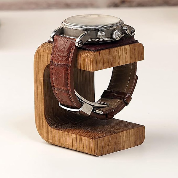 Trä Klockhållare Smyckesorganisatör Displayställ För Armband