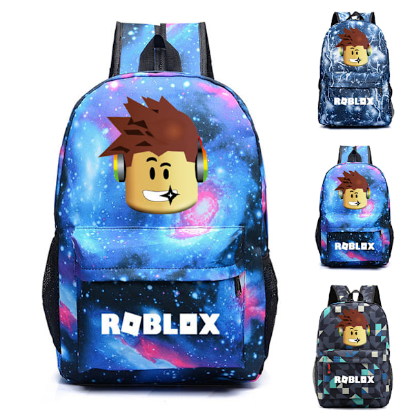 Roblox Ryggsekk Barn Skole Veske Studenter Boksekk Reiseveske Gave B