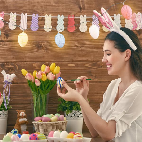 20 LED Easter Egg String Lights, 3m Easter Egg LED String Lights Easter Egg Decorations for Party Decor Easter String Lights Waterproof Battery