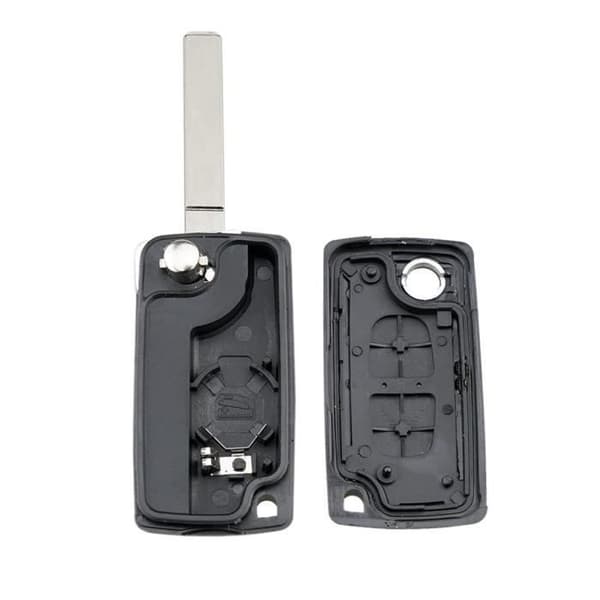 01A Fits Citroen C3 Replacement 2 Buttons Remote Key Shell Case Ce0536 Va2, Black