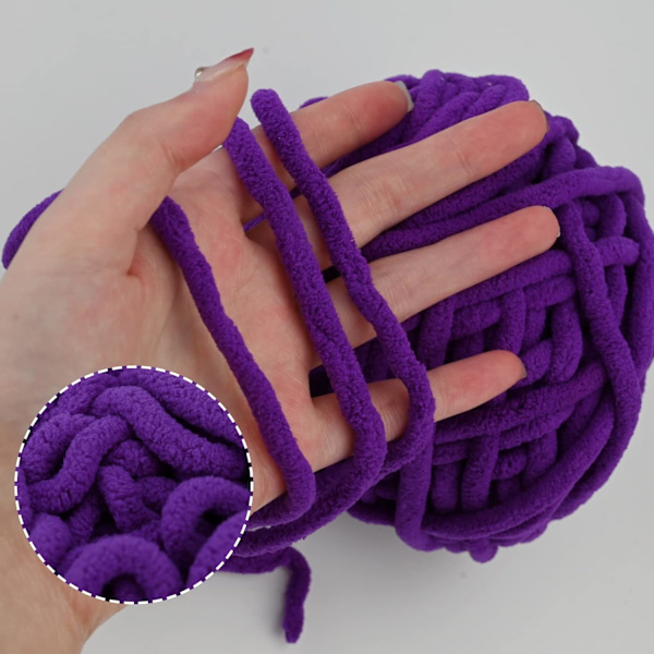 Stickgarn 4x Stickgarn för Virkning, Mjukt Chunky Garn för Garnprojekt deep purple