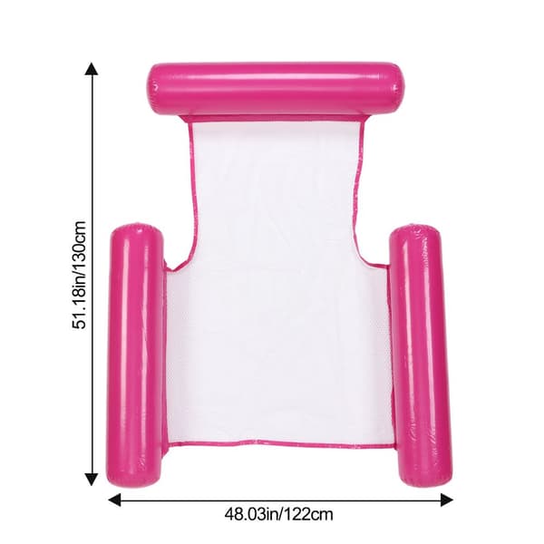 Oppustelig flydende række flydepool seng poolstol Stripe rose red