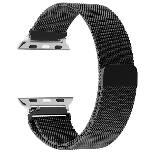 Milanese-silmukkaranneke Apple Watchille 44mm 40mm 45mm 49mm 41mm 38mm 42mm 44 mm Rannekoru iwatch Series 9 3 6 5 SE 7 8 Ultra 2 musta musta black 42mm 44mm 45mm 49mm