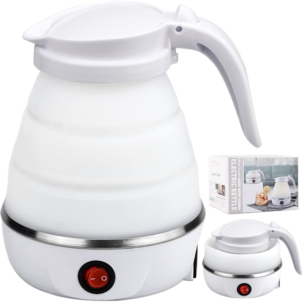 Vikbar vattenkokare 0,6L silikon resevattenkokare Vikbar