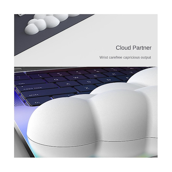 Cloud Keyboard Wrist Rest Mjukt Läder Memory Foam Wrist Rest Pad för Bekväm Skrivning för att Lindra Smärta Förebyggande - Slumpmässig Färg