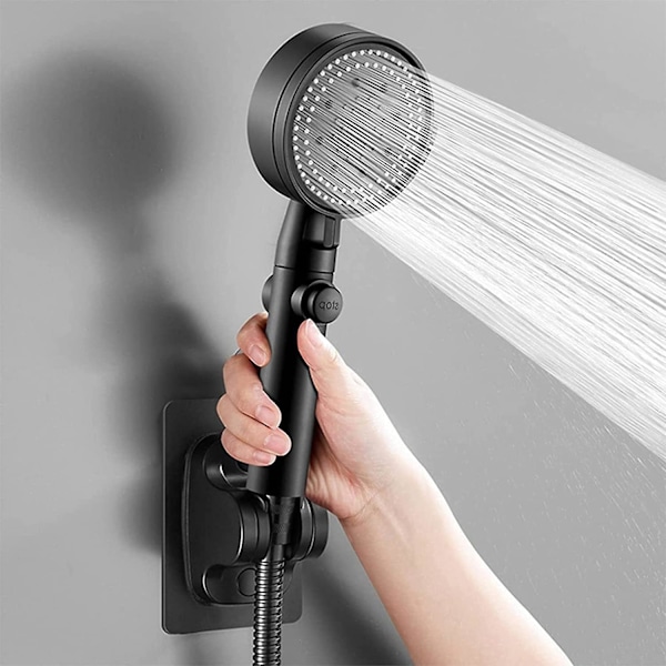Shower Head, High Pressure Shower Head with 5 Settings, Handheld with On/Off Button Water Saving