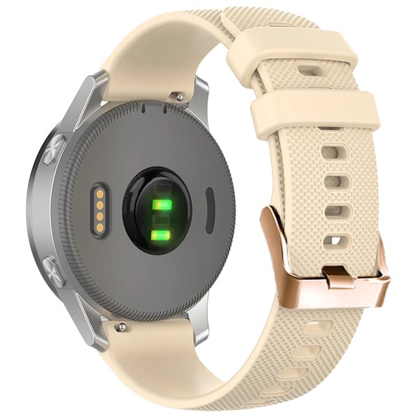 18mm 20mm Rem til Garmin Venu Sq 2 Plus Vivoactive 4S Smartwatch Armbånd Venu 3S 2S Vivoactive 3 5 Udskiftningsarmbånd Beige Beige