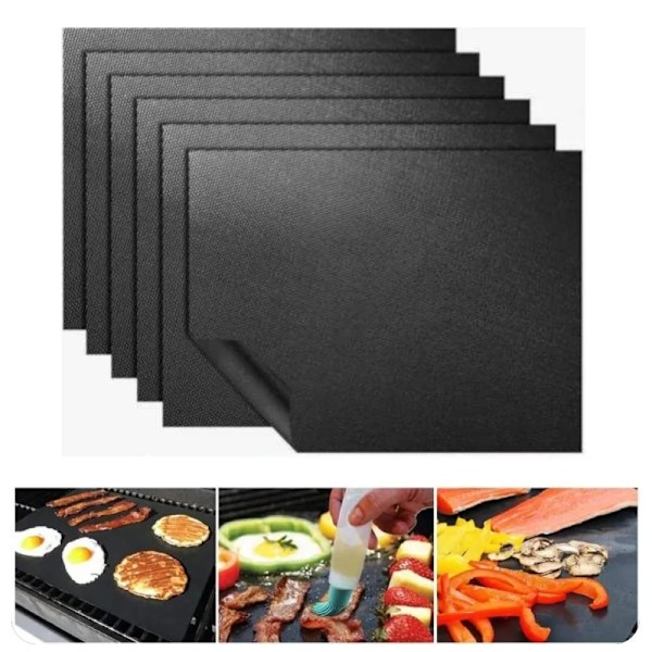 6 kpl Grillausmatto / Uunimatto - Tarttumaton - 40x33