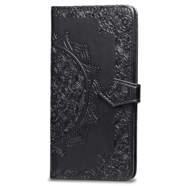 iPhone 7/8/SE (2020/2022) - Mandala Nahkakotelo - Musta Musta Musta