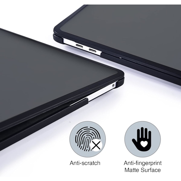 Kotelo yhteensopiva Macbook Air 13 tuuman M1 A2337 A2179 A1932 kanssa, julkaistu 2021-2018 Frost Black