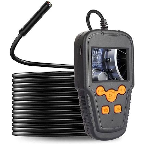 Industrielt endoskop inspektionskamera, 1080P HD digital IP67 vandtæt boroskop til bil, motor, afløbsrensning, 2,4'' skærm (2M)