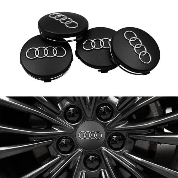 4-pack - Audi Hubcaps / Wheel Hub Emblems - Car 60mm 60mm
