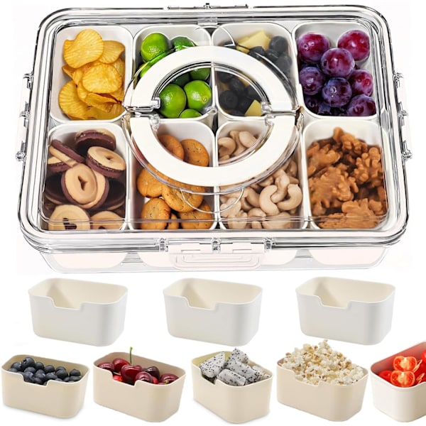 Snack Box Behållare, Snack Box Charkbricka för Portabla Snackstallrikar - Färdig Organizer