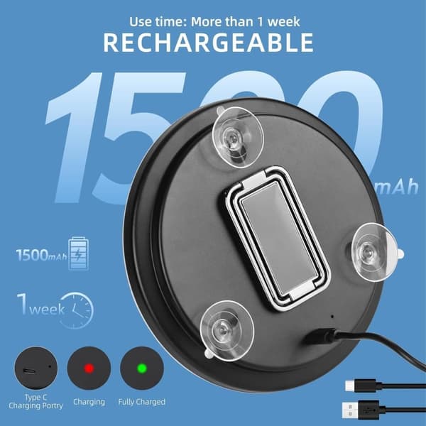 30x Magnifying Mirror with Extra Large Rechargeable, Dimmable Makeup Mirror with 360° Table Stand