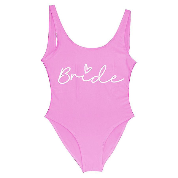 S-3xl Print Team Brud Badedragt i ét stykke Kvinder Badetøj Polterabend Badedragt Sommer Strandtøj Badedragt bride1 bride1 M