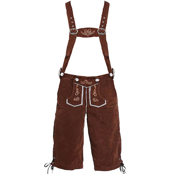Lederhosen Herr - Äkta Tyska Lederhosen För Män, Oktoberfest Kläder - brun brown L