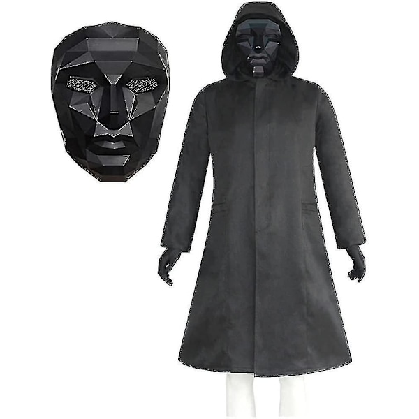 Squid Game Boss Kostym Mask Cosplay Merch Jumpsuit Film Halloween Tillbehör Gåvor-y XL