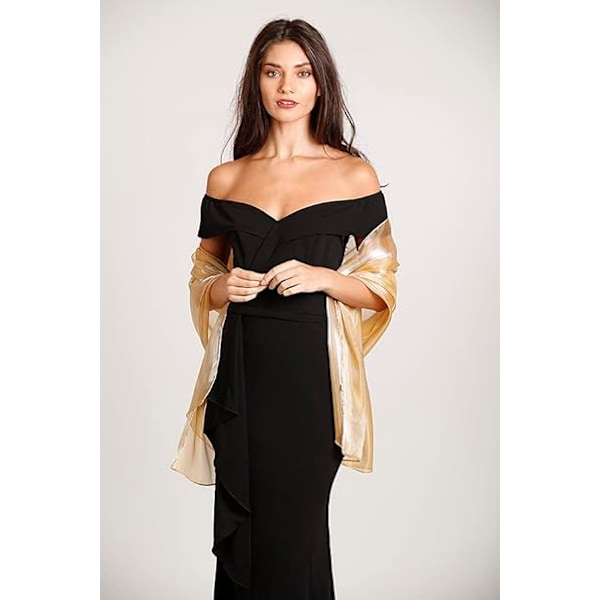 Elegant silke- og kasjmir regnbuesjal skjerf for brud
