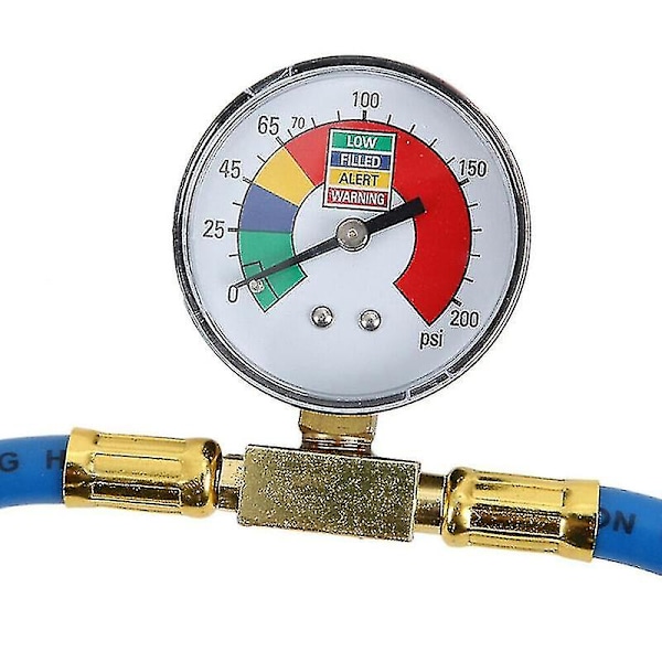 R134a Bil AC Gas Påfyldningsværktøj med Manometer Klimaanlæg Kølemiddel