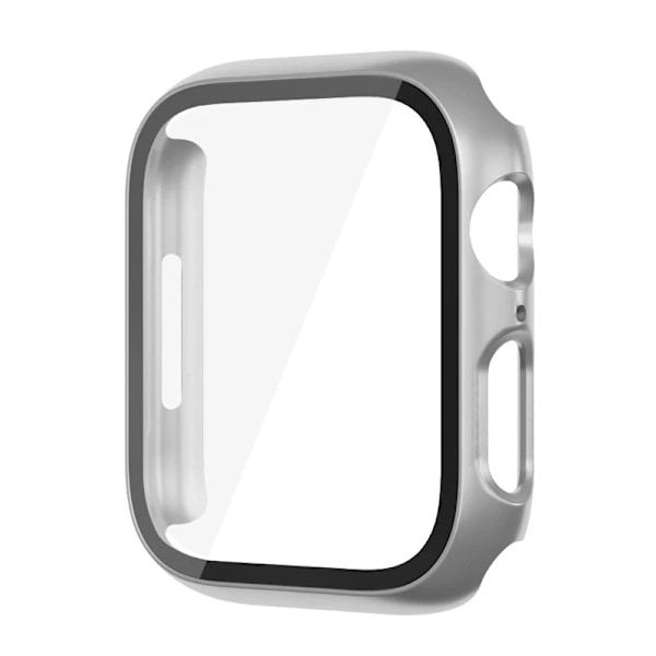 Glass+ Cover för Apple Watch case 9 8 7 6 SE 5 iWatch tillbehör skärmskydd Apple Watch Series 45mm 41mm 44mm 40mm 42mm 38mm Bright silver Bright silv Bright silver 44mm series 654SE