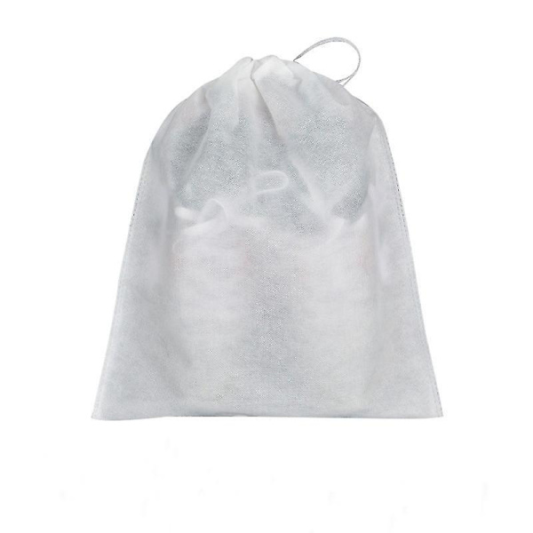 10 stk. Ikke-vævet Støvtæt Stofpose Organizer Snørelukningspose Cover Medium Størrelse (Medium, Hvid) 32*38cm