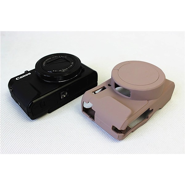 Avtakbart objektivdeksel i silikon for Canon G7x Mark ii, grått