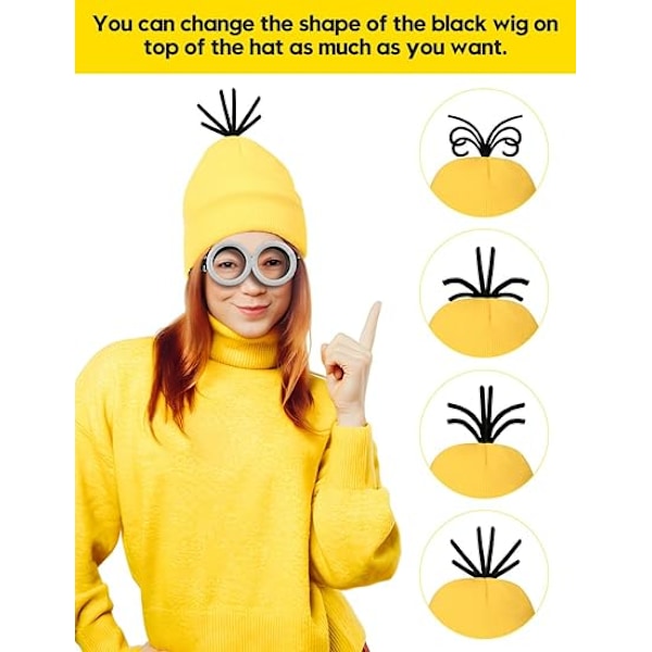 Halloween Kostymtillbehör för Vuxna med Hatt, Skyddsglasögon och Handskar - Rolig Kostym Cosplay