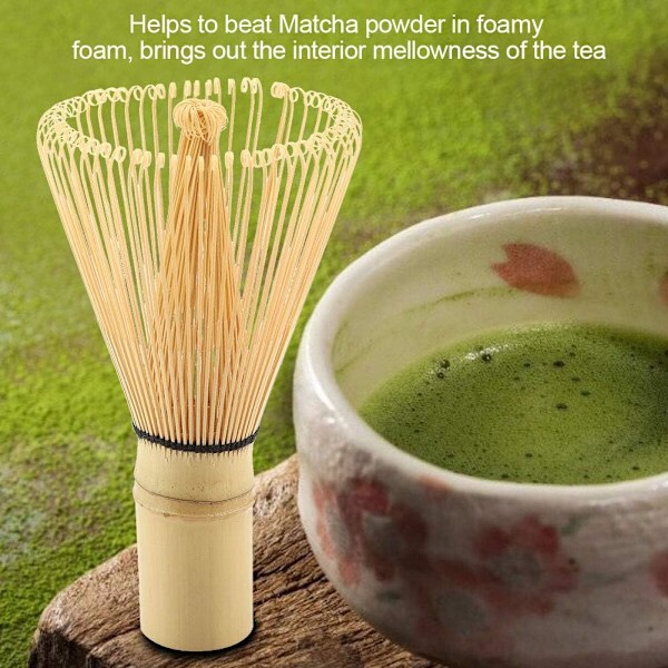 Tevisp, Naturlig Bambu Tevisp Chasen Förbereder Matcha Pulver Borste Verkty 72 Prongs