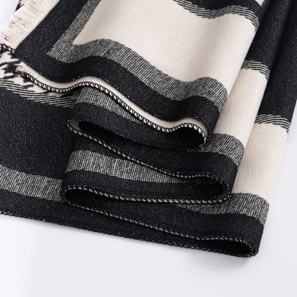Rutig halsduk dam vinter 2022 ny dam sjal ull cashmere