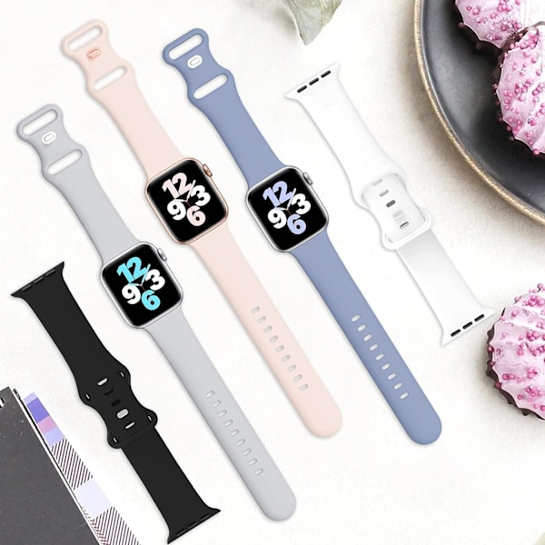 6-pak band kompatibel med Apple Watch Band 38mm 40mm 6st 6 6pcs 6