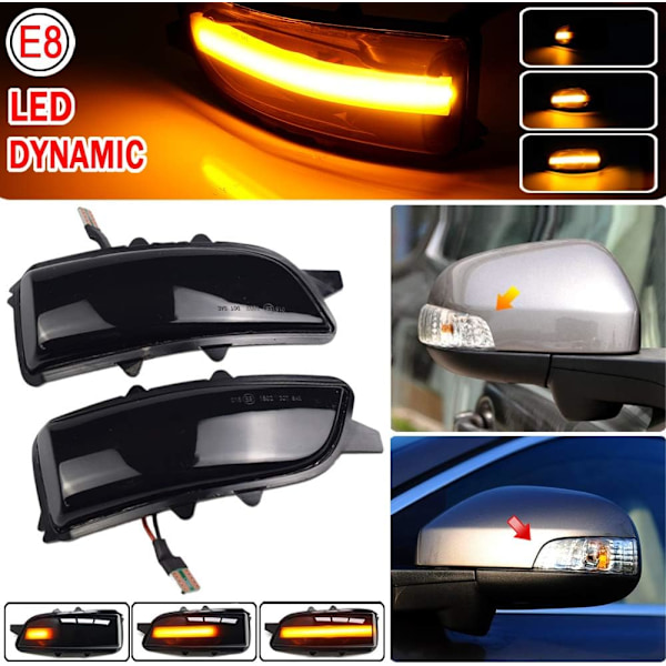 Sidobackspegelindikator Dynamisk LED-blinkers för C30 C70 S60 S40 S80 V40 V50 V70 2007 2008