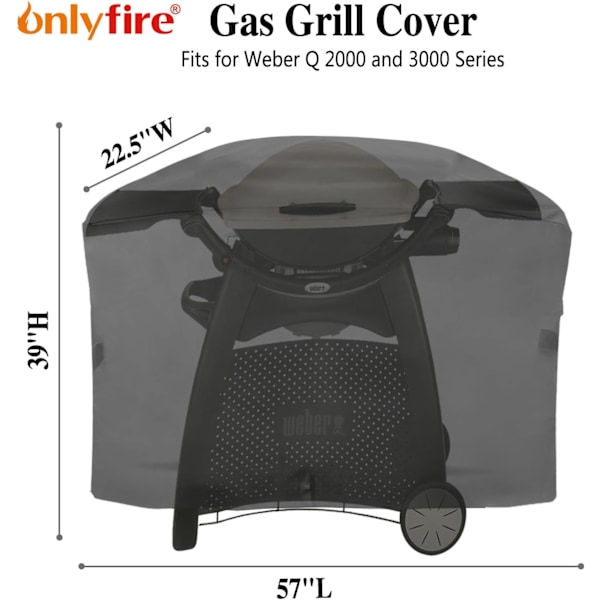 Grilllock Cover Grillskydd (for Weber Q 2000 og 3000 gassgrill)