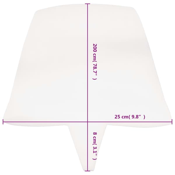 Madrasskile 25x200 cm Vit white