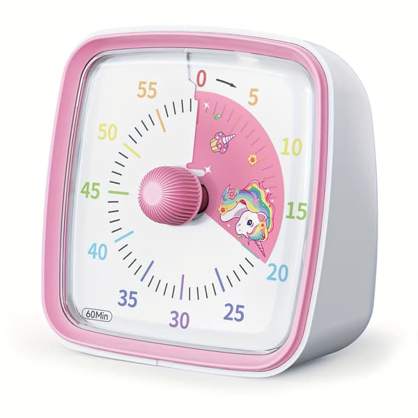 Regnbue Visuel Timer med Natlys 60-Minutters Lydløs Nedtælling Blå Not provided Blue