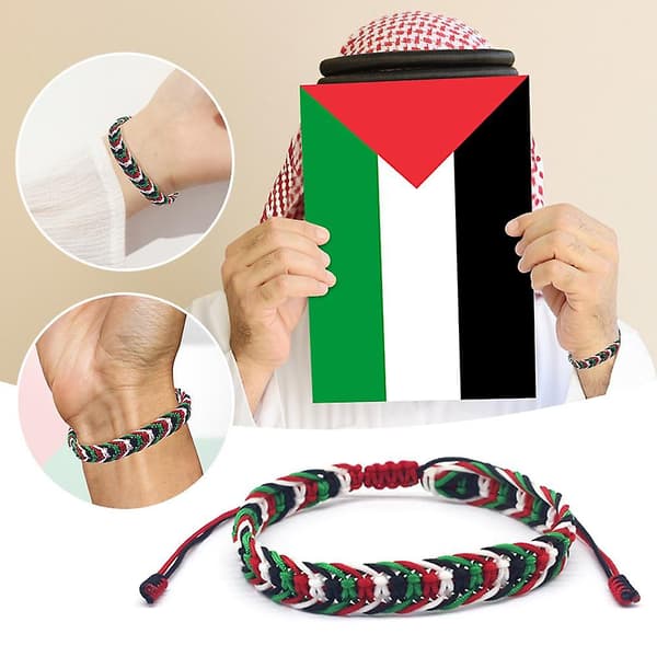 Palestiinalainen käsintehty kudottu rannekoru