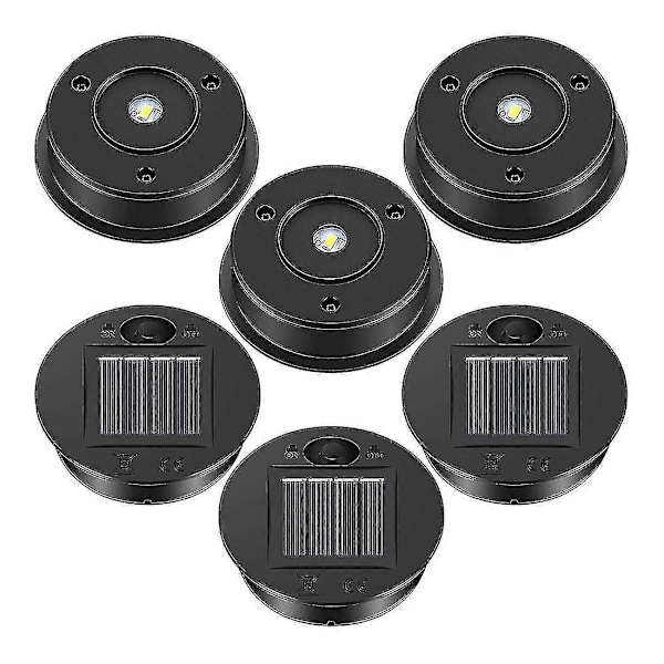 6 stk. Solcellelamper Udskiftningstop 7 Solcellelampe Dele Led Solpanel Lanterne Dæksler Lamper Kompatible Udendørs{F2]
