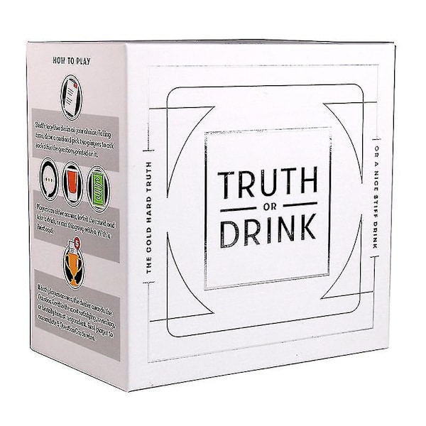 Truth or Drink Game Card Brädspel Rolig rolig frågefest