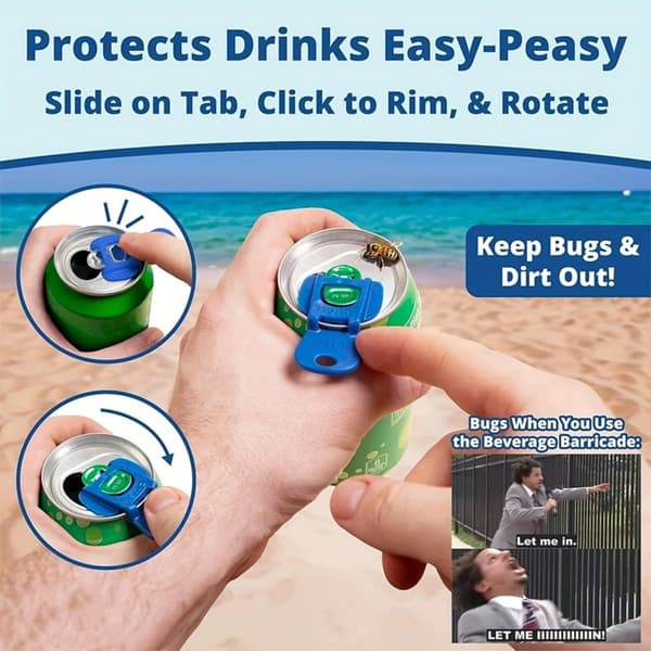 12 Pcs. Easy Can Openers, Plastic Soda Can Openers, Drink Can Lid Protectors 56