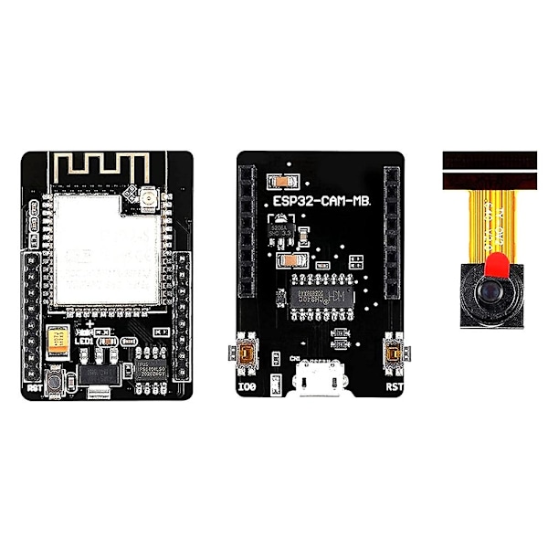Esp32-cam -mb Wifi+ Bluetooth -modul Esp32-cam-utvecklingskort med bottenplatta+ov2640-kamera